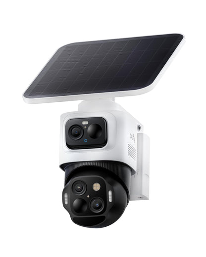 eufy Security eufyCam S4,4K Solar Camera Wireless Outdoor, 3-Lens Bullet-PTZ Cam, 360° Coverage, 8X Auto Zoom, AI Recognition,AI Track, Color Night Vision, 0 Monthly Fee, Built in 32 GB Storage