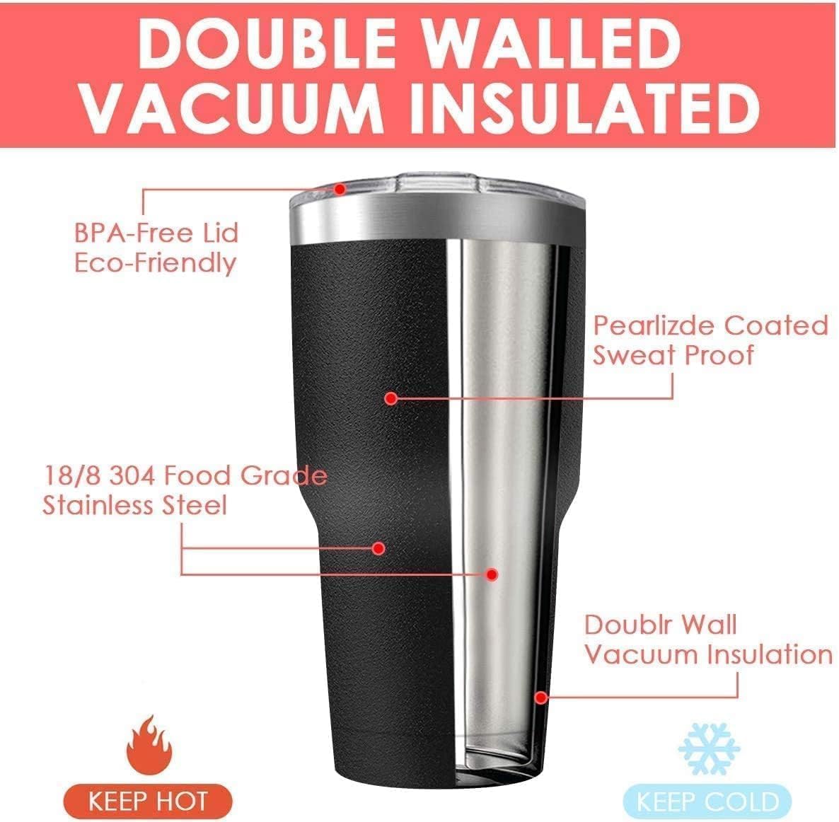 Deitybless 30oz Stainless Steel Travel Mug with Lid, 25 Pack Double Wall Vacuum Insulated Bulk Tumbler, Powder Coated Coffee Cup Suitable for Vehicle Cup Holders (White)