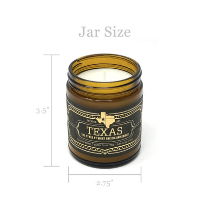 Jackson Vaughn Scented Texas Candle | Aromatherapy Long Lasting Candles Luxury Home Fragrance Decor Gifts Hand Poured Soy Wax Blend Notes Wild Sage, Vanilla, Campfire 40 Hour Burn 9oz (Texas)
