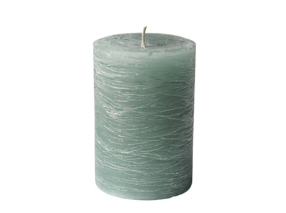 Modern Candle Design Large Unscented Rustic Nordic Pillar Candle Handmade in The USA (Sage Green)
