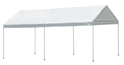 ShelterLogic 10' x 20' 6-Leg Agricultural Outdoor Shade Tent Canopy, UPF 50+, 100% Waterproof Small Storage Tent for Livestock and Crops, White