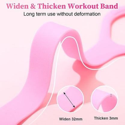 Hiboom 12 Pcs Figure 8 Fitness Resistance Band 2025 Figure 8 Exercise Bands Bulk for Women Men Silicone Exercise Band Upper Body Workout Equipment for Home Yoga and Gym Workout