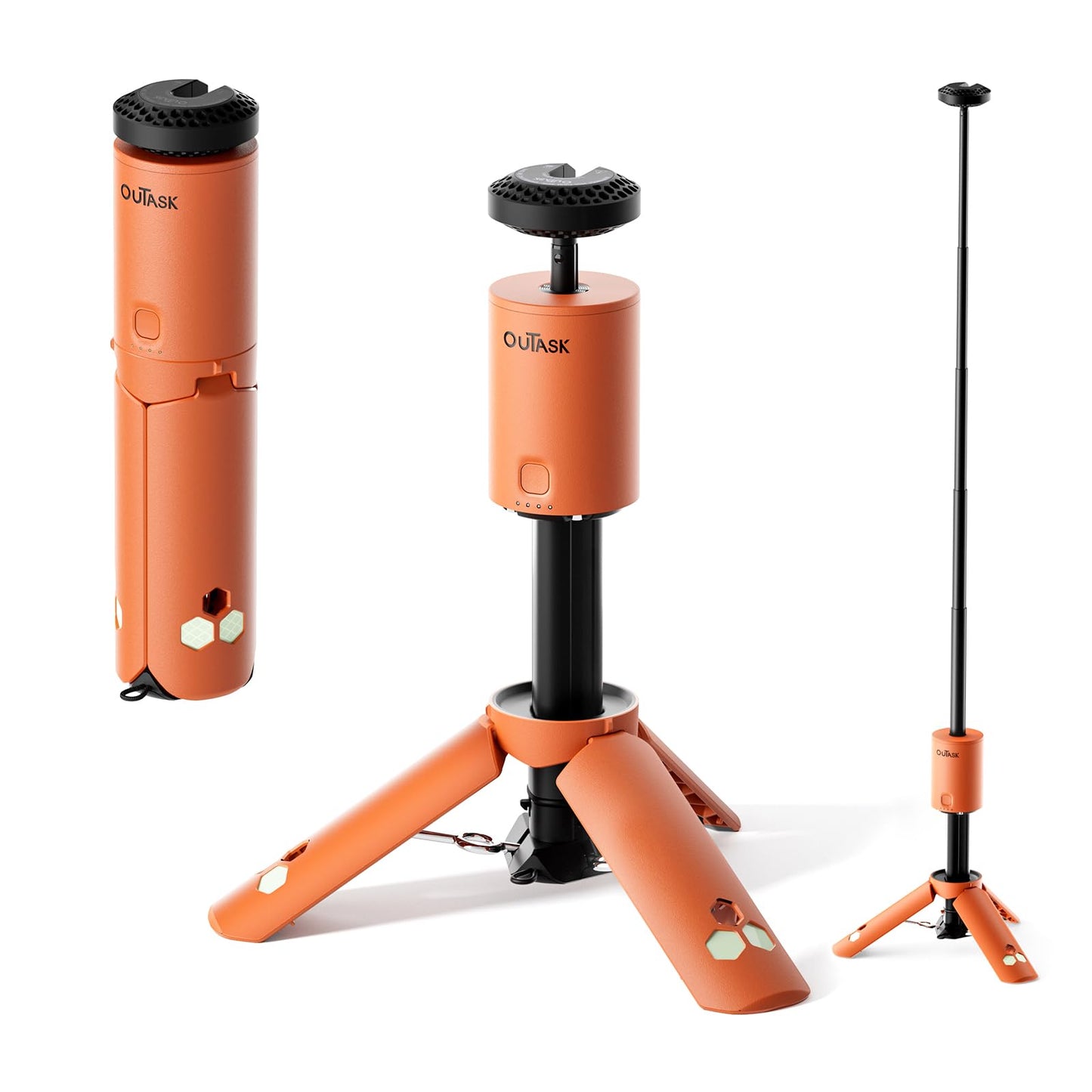 Outask Camping Light Telescopic, Collapsible Magnetic Camping Lantern with 12000mAh Battery, Telescoping IPX6/IPX7 Waterproof Flashlights, Camping Lamp for Emergency, Camping