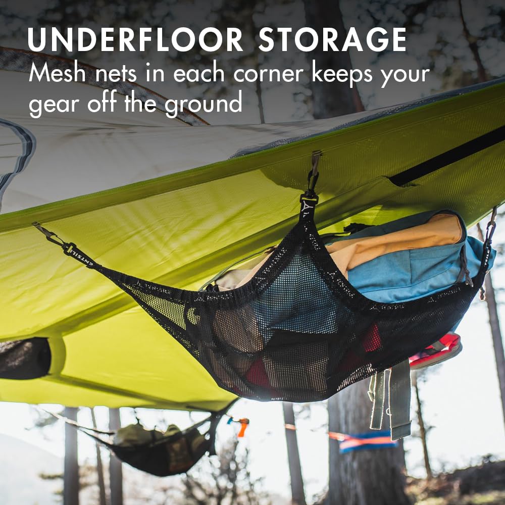 Tentsile Stingray V3 Tree Tent, Camping Hammock Tent, 3P Capacity, Portable Tree House Shelter for Campers, Backyards, Campgrounds (Dark Green)