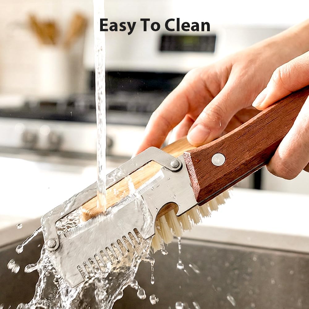 Skiennix Premium Vegetable Peeler - Multi-Functional Kitchen Tool with Wooden Handle & Bottle Opener