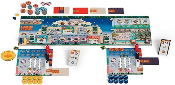 Devir - The White Castle: Duel Board Game Two Player Strategy Euro Game Set in Feudal Japan for Adults &amp Teens Age +10 2 Players 30 Playtime Muti-Language