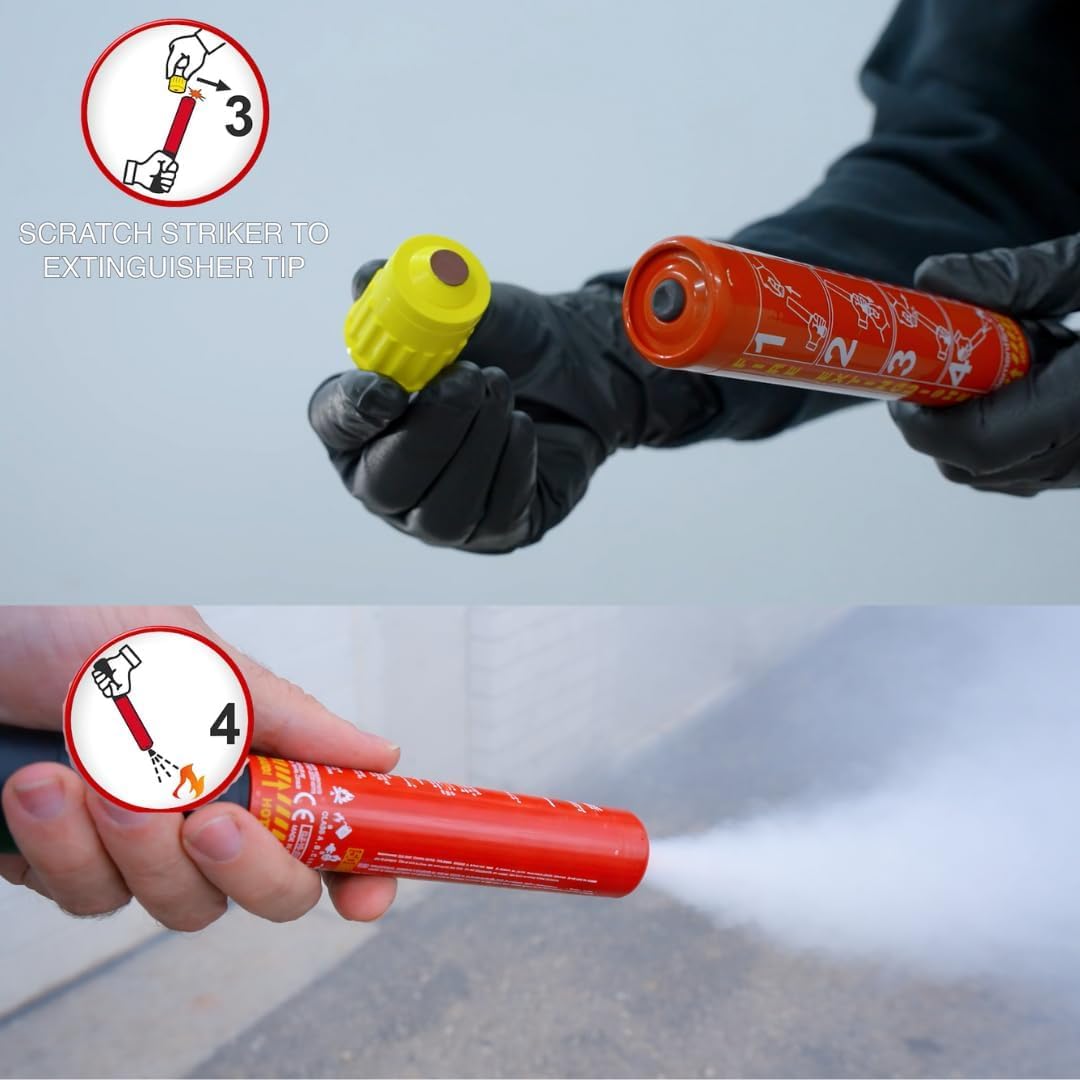 Element E100 | Compact Fire Safety Stick – Extended Discharge | Portable, Lightweight, Easy-to-Use | Model E100 | 1 Pack