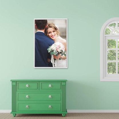 wall26 Framed Canvas Wall Art - Custom Living Room & Bedroom Prints | Ready to Hang, 24"x36", White Frame