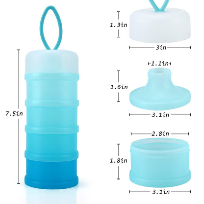 Accmor Baby Formula Dispenser On The Go, Stackable Formula Dispenser Formula Container to Go, Non-Spill Portable Milk Powder Kids Snack Storage Container, BPA Free