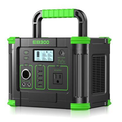 Portable Power Station 330W, GRECELL 288.6Wh Solar Generator with 60W USB-C PD Output, 120V Pure Sine Wave AC Outlet Backup Lithium Battery for Outdoors Camping Travel Home Blackout