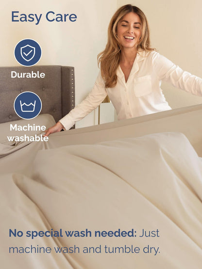 Skiennix Extra Deep Cal King Sheet Set | 6-Piece Breathable Cooling Bedding - Soft, Wrinkle-Free, Easy Fit - Wheat Color