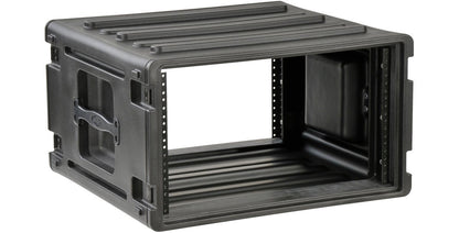SKB 6U Roto Rack Case - Durable Polyethylene Gear Protector, Stackable, Waterproof with Twist Latches & Rubber Feet for Musicians, DJs, and A/V Equipment - Secure Transport & Storage Solution
