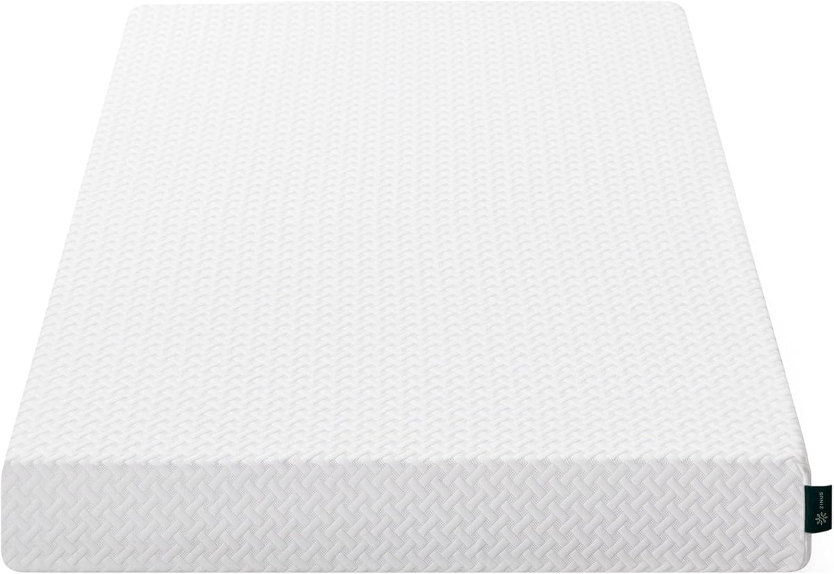 ZINUS 6 Inch Twin Memory Foam Mattress - Cooling Essential Design, Medium Feel, Fiberglass Free, Safe Materials