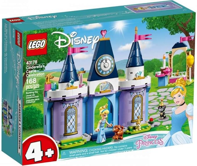 LEGO Disney Cinderella’s Castle Celebration 43178 Creative Building Kit New 2020 (168 Pieces)