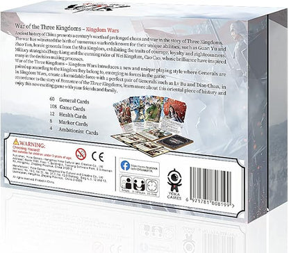 WTK: Kingdoms Wars - Historical Strategy War Card Board Game Sanguosha Guozhan Expansion for 2-10 Players Age for 14+ time with 20-40min