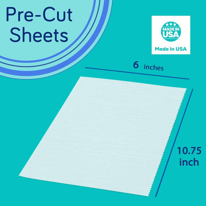 Fit Meal Prep 1000 Sheets 6 x 10.75” Dry Wax Paper Sheets for Food, Greaseproof Sandwich Wrapping, Interfolded Deli Wax Paper for Fries, Burgers, Food Basket, Made in USA
