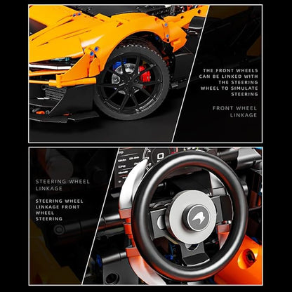 W11 Supercar Building Set 1:6 Large Modular Building Sports Car a Collectible and Display car for Adults(5036 Pieces)