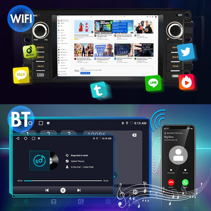 5G Car Radio for Jeep Wrangler JK Compass Patriot/Chrysler/Dodge RAM Charger [2GB+32GB], 7 inch Touch Screen Android 13 Stereo with Bluetooth GPS Wireless CarPlay Andriod Auto AM/FM DSP