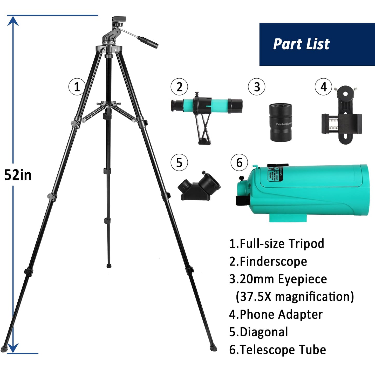 Maksutov-Cassegrain Telescope, Mak60 Telescopes for Kids Adults 750x60mm, Compact Portable for Travel, Beginner Astronomy Telescope with Adjustable Tripod Finderscope and Phone Adapter