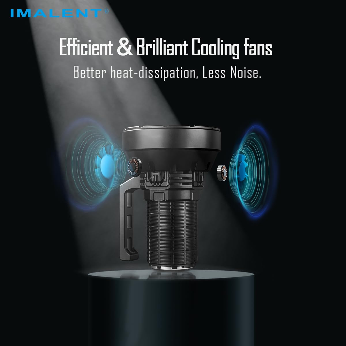 IMALENT SR16 55000 Lumens Rechargeable Flashlight, 5600ft Long Throw LED Searchlight, USB-C Fast Charging Waterproof Spotlight with Handle for Outdoor Rescue Emergency
