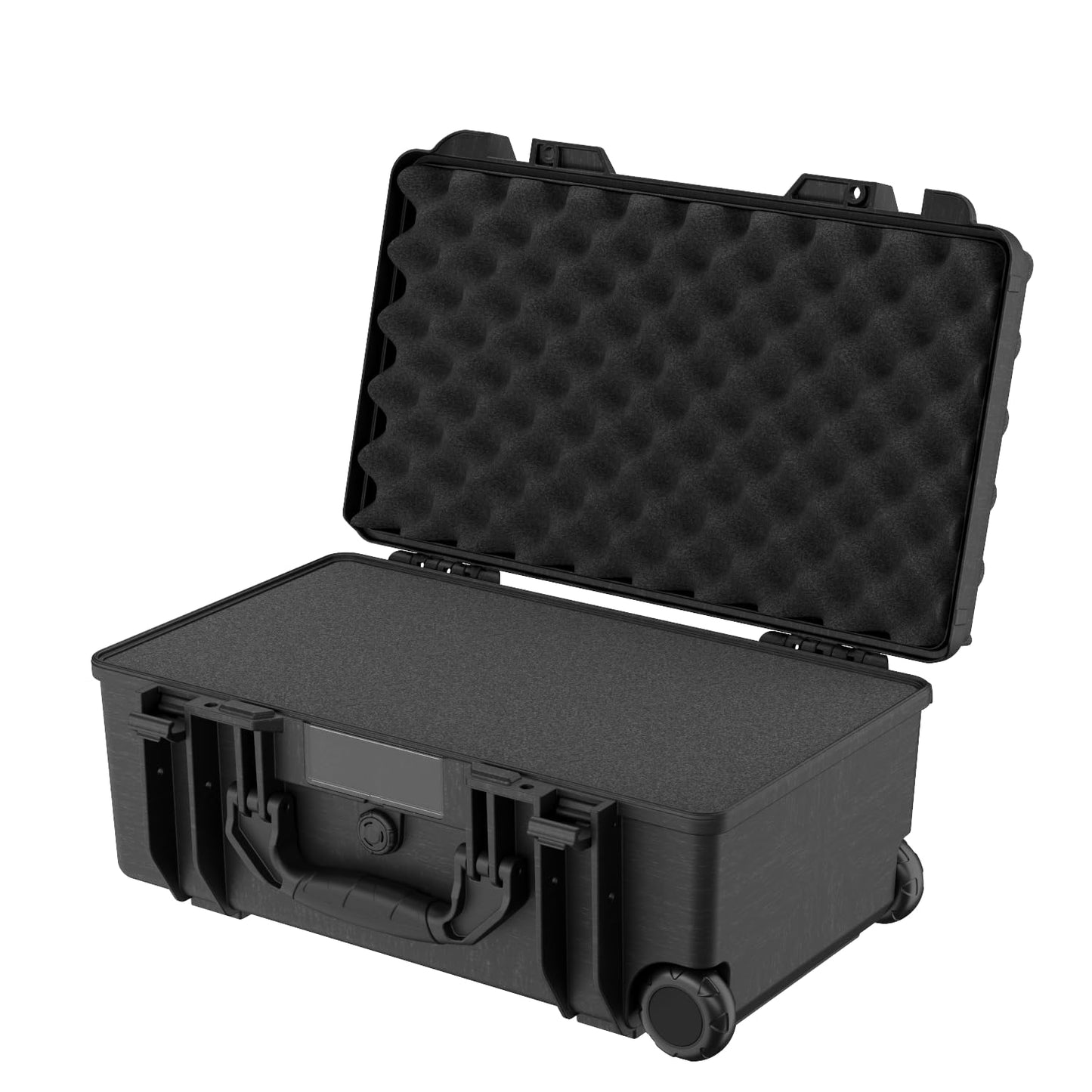 Reflex Camera Large Protective Hard Camera Case suitable for Drones, Lens, DSLR & Guns. Smooth Rolling Wheels, Waterproof IP67, Shockproof (Rolling Hard Case with Foam)