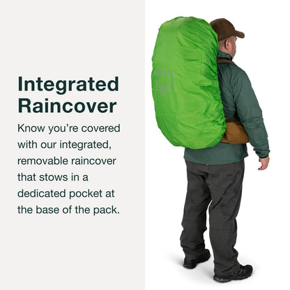 Osprey Rook 50L Men's Backpacking Backpack, Histosol Brown/Rhino Grey