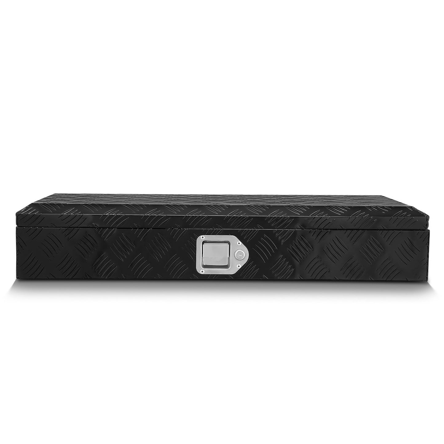 DNA MOTORING Truck Tool Box Lockable Storage Box, Truck Bed Tool Box Trailer Tongue Box Aluminum Truck Tool Box for Bed of Truck, with Lock & Keys, 34" L X 6.2" H X 12.8" W, Black,TBOX-T5-006-BK