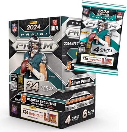 2024 Panini Prizm Football Blaster Box - 24 Football Cards Per Box