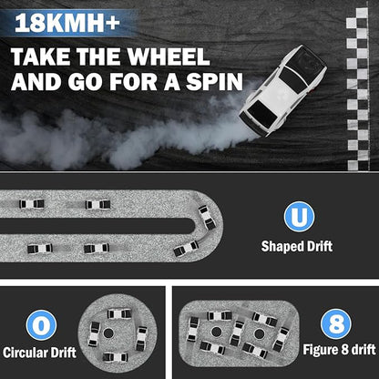 RC Drift Car 1:16 Scale AE86 Model RC Drift Car 4WD 18KM/h High Speed Remote Control Cars with LED Lights Spray Drifting Tires Sport Racing On-Road Vehicle for Teens Adults
