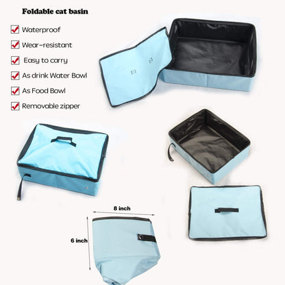 Mispace Portable 2 Pet Carriers for Cats Collapsible Cat Condo for Car Travel Pet Kennel Show Cages with Portable Carry Bag Hammocks Mats and Litter Box