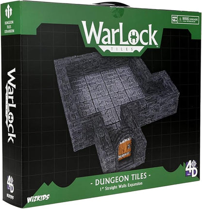 Warlock Tiles: Expansion – 1 in. Dungeon Straight Walls