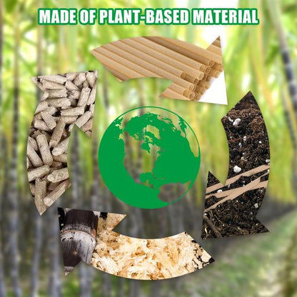 HANSGO Sugarcane Straws, 200PCS Drink Straws Disposable for Hot Cold Drinks, Coffee, Cocktail, Juice Home Favor, The Beach Party, Natural Brown