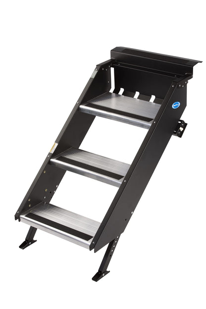 MORryde STP-207 StepAbove Fold-Up RV Entry Step - 3-Step (9" Step Rise), Fits 26" to 28" Door Width