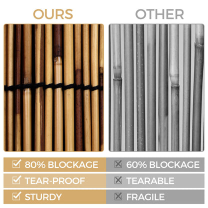 GALTEED 4FT X 16.4FT Natural Reed Fence, 2Pack Bamboo Privacy Fencing 4ft High Decorative Reed Screen for Outdoor Patio Balcony Garden Backyard 4FT (Height) X 16.4FT(Length