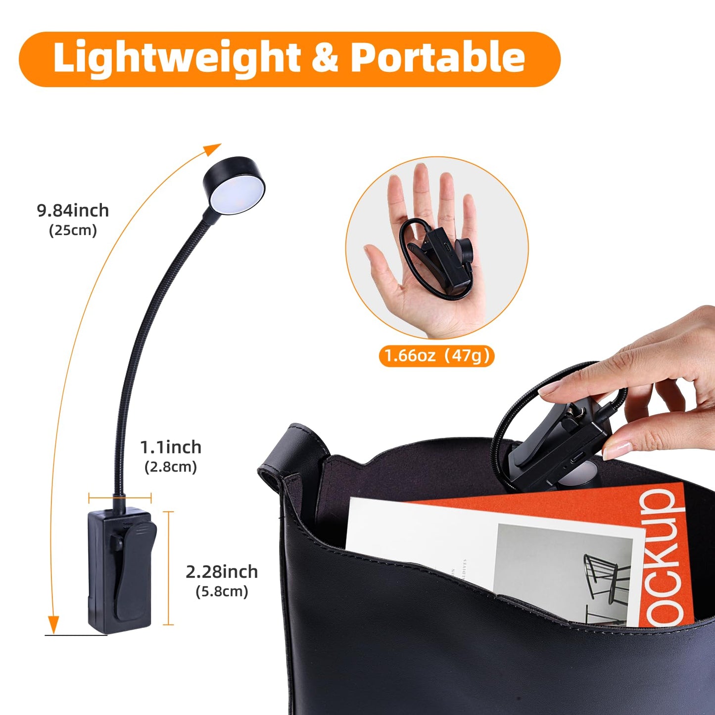 KunHe 60 Pack Rechargeable Book Light Bulk Clip-On Reading Lights for Books in Bed Long-Lasting 3 Modes & 3 Brightness Levels Compact USB Charging Mini Booklights for Kids Book Lovers Bulk Gifts