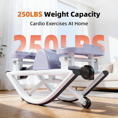Rock Fitness Stepper, Portable Step Rocker Side to Side at Home, Aerobic Workout Machine Fitness Equipment Suitable for Apartment and Dormitory (Purple)