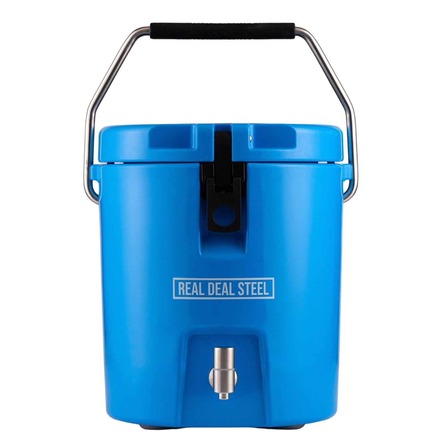 Insulated Beverage Dispenser for Hot Drinks - Hot Cocoa and Coffee - 2 Gallon with Stainless Steel Interior- Portable Sports Drink Dispenser for Camping, Outdoor Events, Parties, & More - Blue