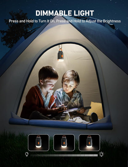 AstroAI Mini Air Pump - 3000mAh Battery Inflatable Mattress Pump with Camping Lantern & 5 Nozzles