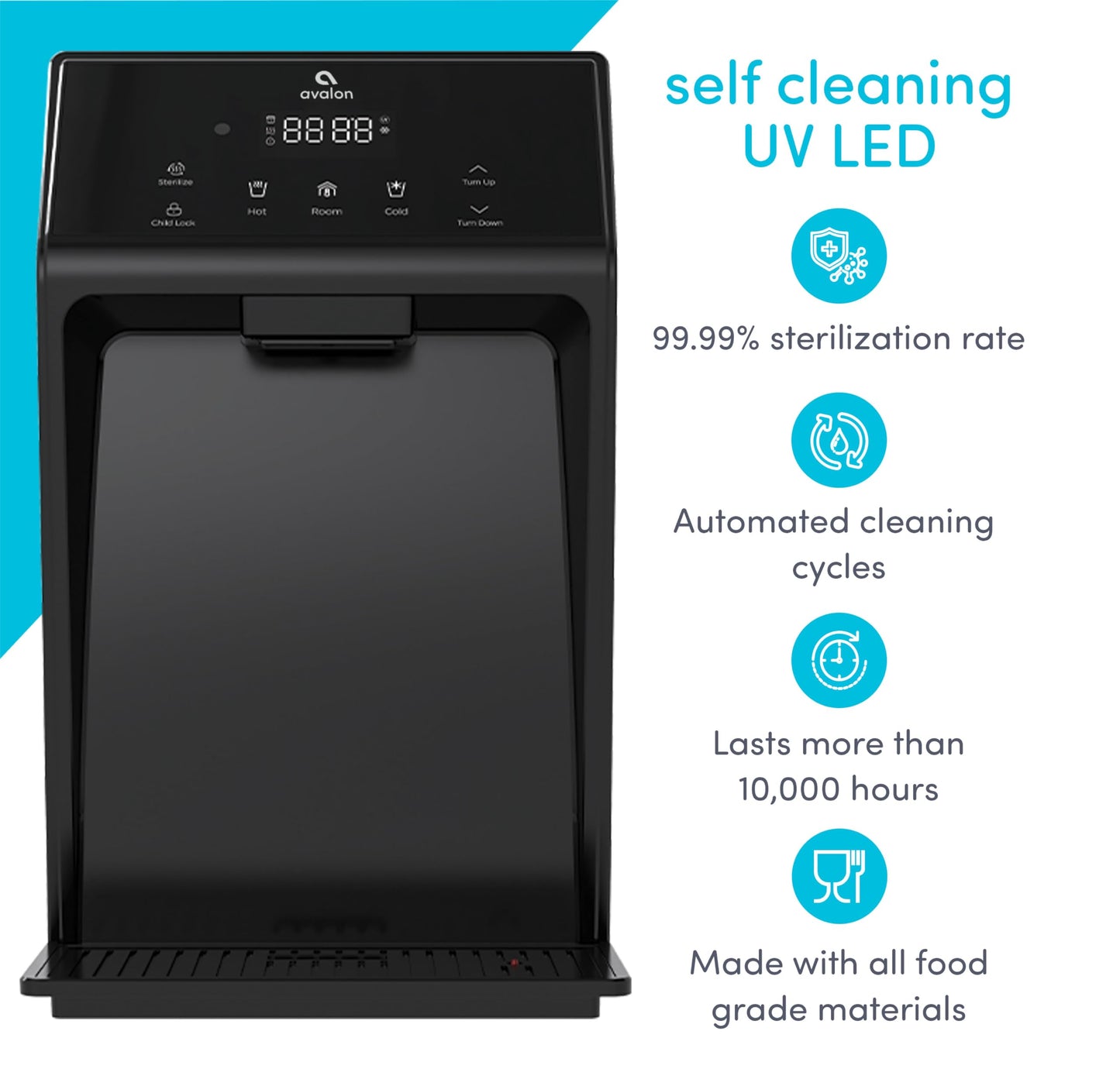 Avalon Electric Touch Countertop Bottleless Water Cooler Water Dispenser - 3 Temperatures