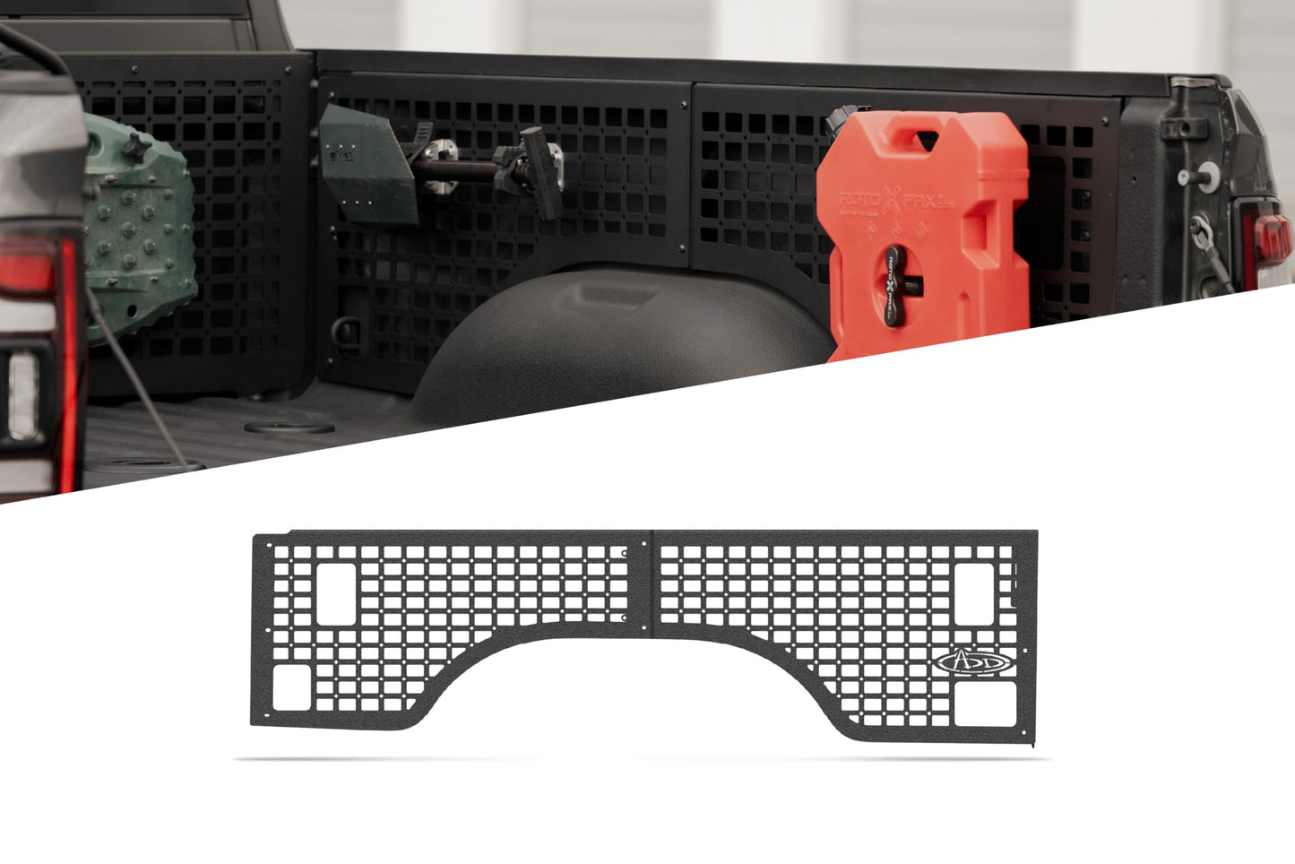 ADD Offroad Bed Side Molle Panels for 2019-2024 Ram HD 2500/3500 | Mounts Tools, Off-Road Supplies, & Recovery Gear | Rigid Fitment | Driver & Passenger Side Variations | Made in The USA (Passenger)
