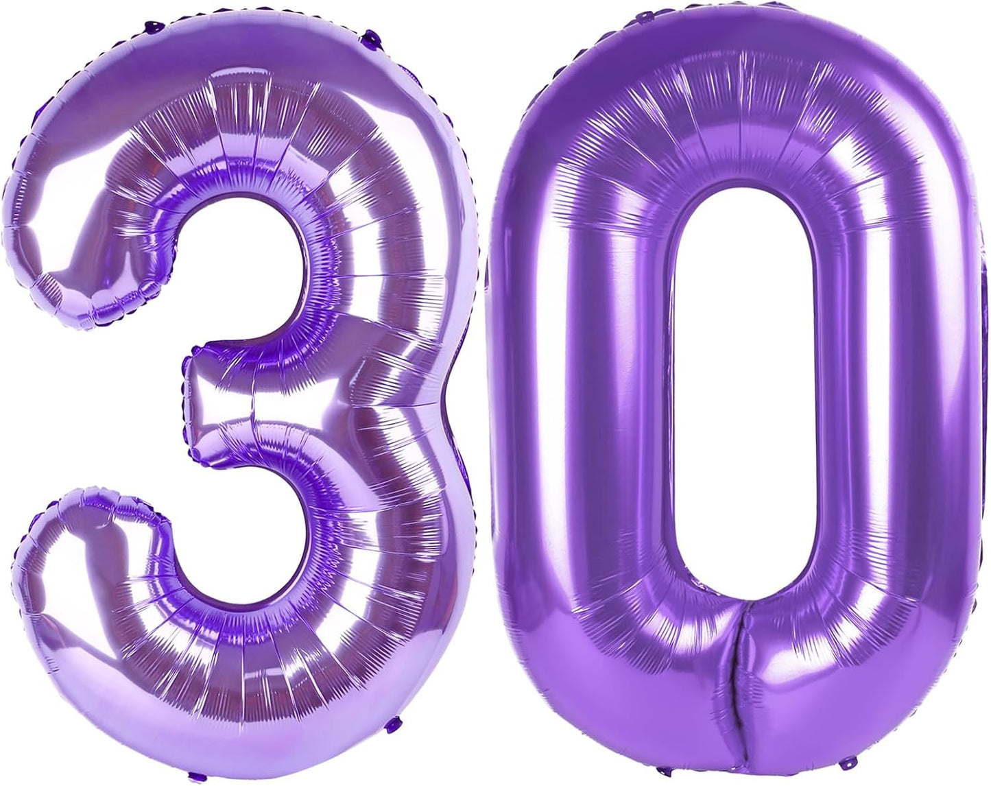 Purple Number 30 Balloon - 40 Inch 30th Birthday Decoration for Girls & Boys Party Supplies
