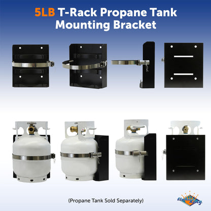 Flame King 5lb Propane Tank with Gauge and Bracket for Grills, BBQs, Camping, Fishing, Outdoor Activities