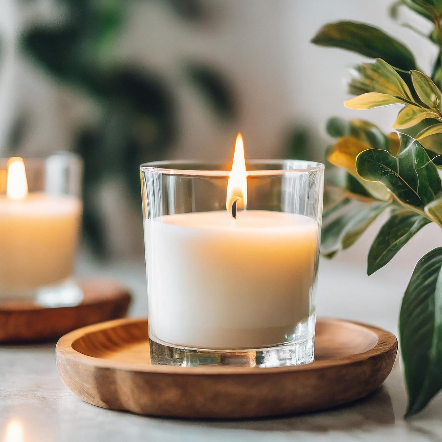 30 Pack Clear Glass Filled White Votive Candles, Unscented Votive Candles for Home Décor Spa Weddings Birthdays Holidays Party