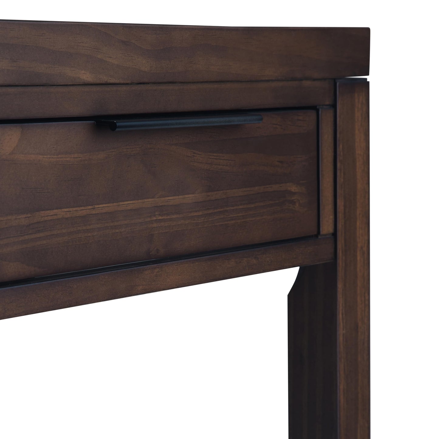 SIMPLIHOME Hollander Desk - 60 Inch Wide Solid Wood Writing Desk in Warm Walnut Brown, Contemporary Home Office Computer Table for Workspace or Study with 2 Drawers and Flip-Down Keyboard Tray