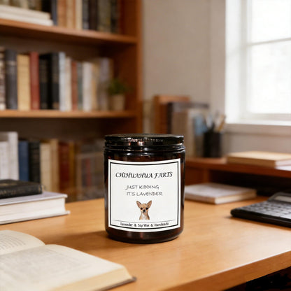 OSHINE Chihuahua Gifts,Lavender Scented Naturalsoy Candle, Long Lasting 40 Hour Burn, Perfect Gifts for Women and Dog Lovers