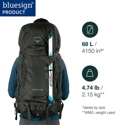 Osprey Kyte 68L Women's Backpacking Backpack with Hipbelt, Black, WXS/S
