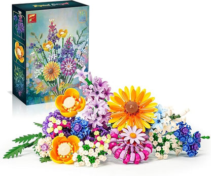 Sunflower Building Blocks Set (1183PCS) - Lego Compatible Flowers for Adults Home Decor for Women &amp Teen Girls Making It an Ideal Gift for Valentine's Day &amp Mother's Day.