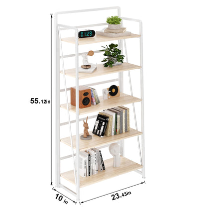 BHG No Assembly Folding Bookshelf for Living Room,Collapsible Book Shelf for Home Office, Portable Bookcase Storage Organizer Rack Shelves