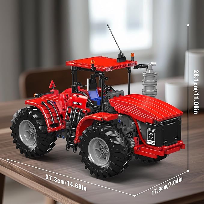 Mould King 17082 Technical Tractor Building Kit 1300+ PCS Motorized Construction Vehicle Model Set Remote Control Engineering Tractor Blocks for Adults &amp Collectors
