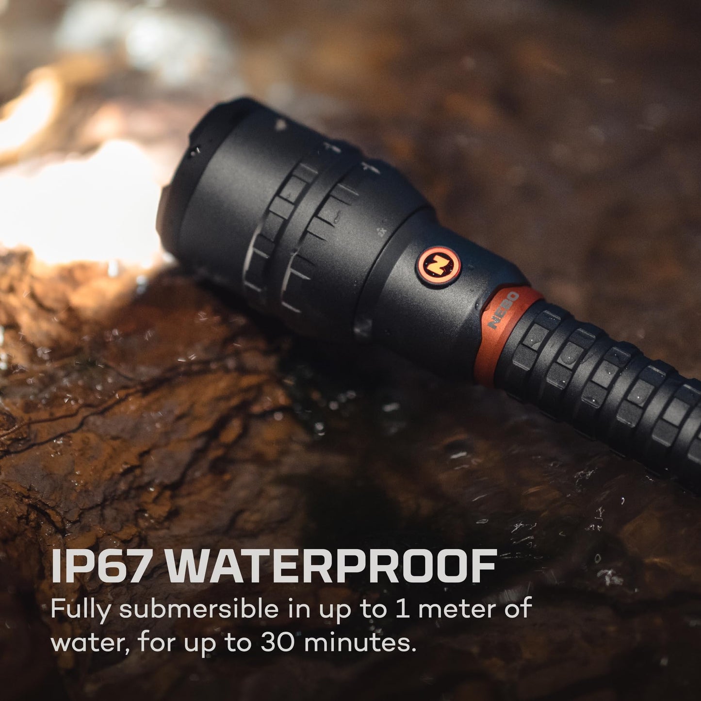 NEBO 12K Flashlight & Portable Charger | 12000 Lumens, 5 Light Modes, Rechargeable, Waterproof & Impact Resistant, Powers USB Devices, Great for Hunting & Camping, Includes USB-C Charging Cable